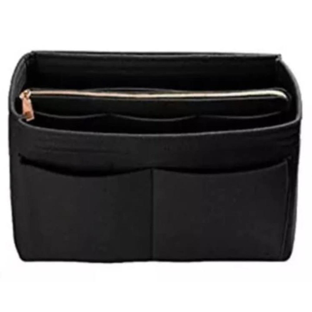 Felt Tote Organizer Insert with Zipper Pouch, 12-Pocket Handbag Organizer